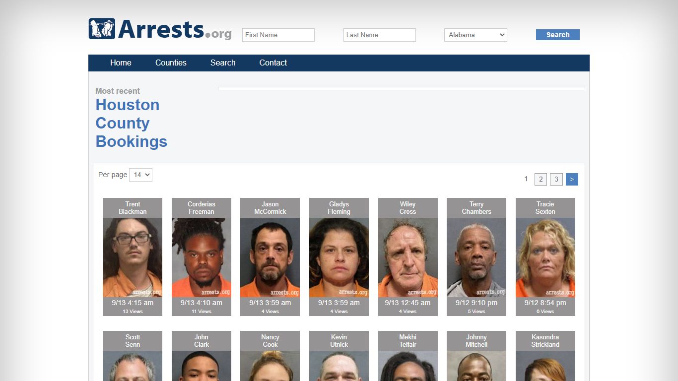 Houston County Arrests and Inmate Search